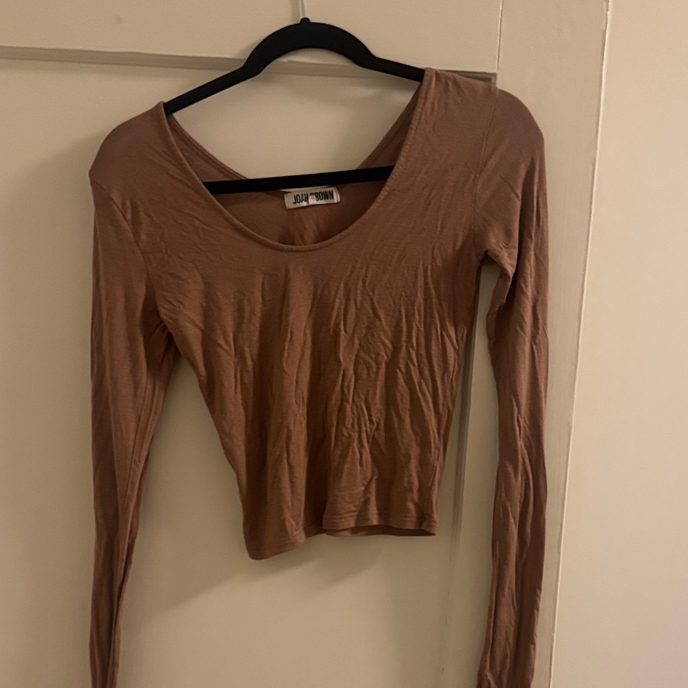 Joah Brown cropped Long Sleeve Top